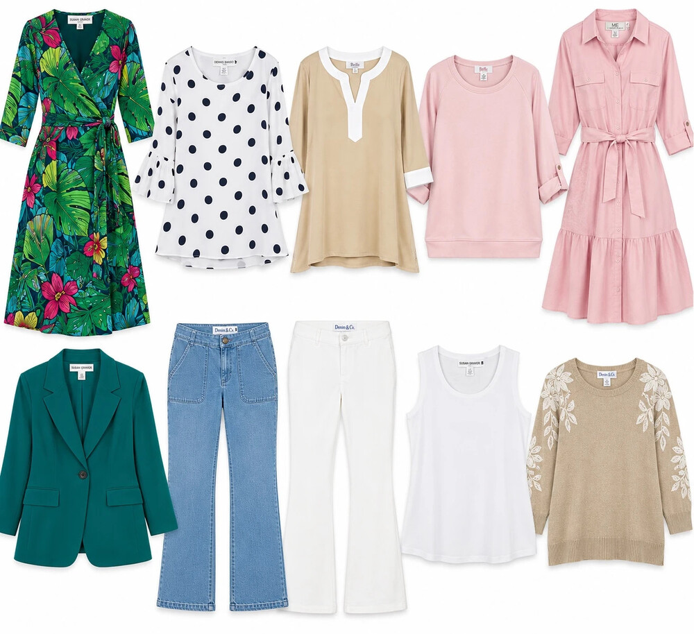 qvc women’s clothing lot 10 pieces medium mixed brands new